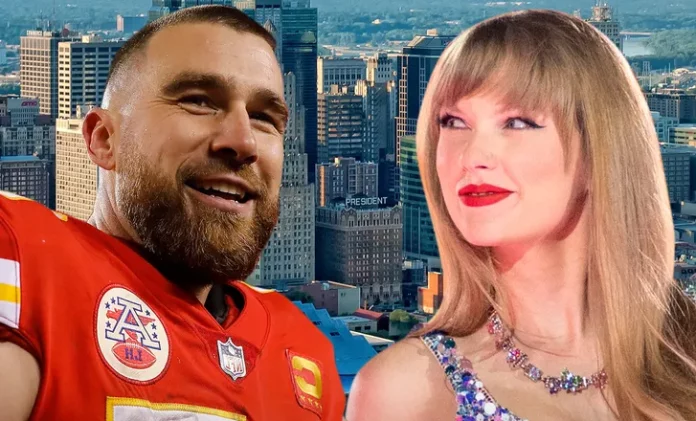 Taylor Swift flys to KC and she is currently in Travis Kelce Home against Chiefs vs Eagles Match