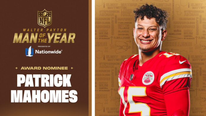 QB Patrick Mahomes Named Chiefs Nominee for Walter Payton NFL Man of the Year Award Presented by Nationwide