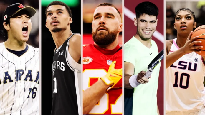 REVEALED: Travis Kelce gained the second-most Instagram followers among sports stars in 2023 amid his Taylor Swift romance, while LSU's Angel Reese came third... but who beat the Chiefs star to the crown?