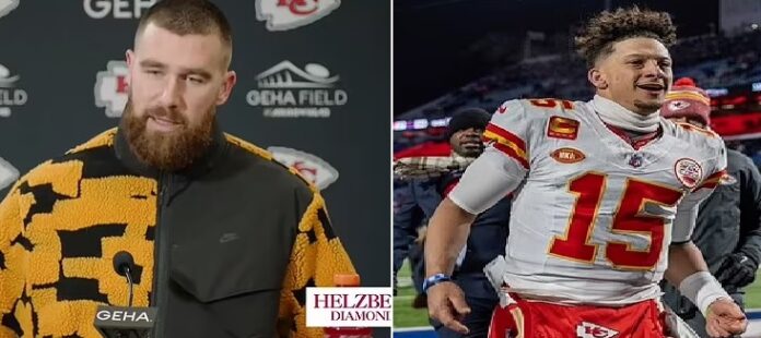 Travis Kelce hails Patrick Mahomes as the 'best quarterback in the league' and insists he's 'been fortunate that 15 landed here' as the Chiefs star duo prepare for their sixth AFC Championship together