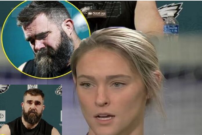Watch SHOCKING reveal as Jason Kelce’s wife Kylie reveals he began writing his retirement speech FOUR YEARS AGO, and gave ‘perfect summary’ of his 13-year career in his tearful farewell...