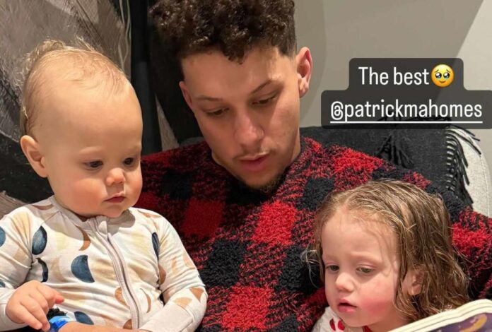 Patrick Mahomes is spending quality time with his little girl shortly after welcoming a new addition to the family.